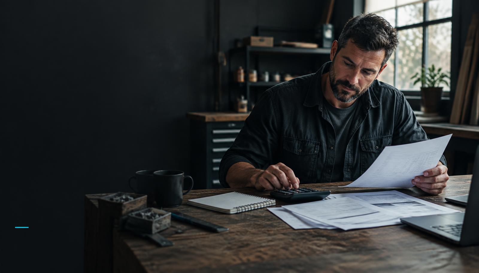 A small business owner reviewing a straightforward payment plan